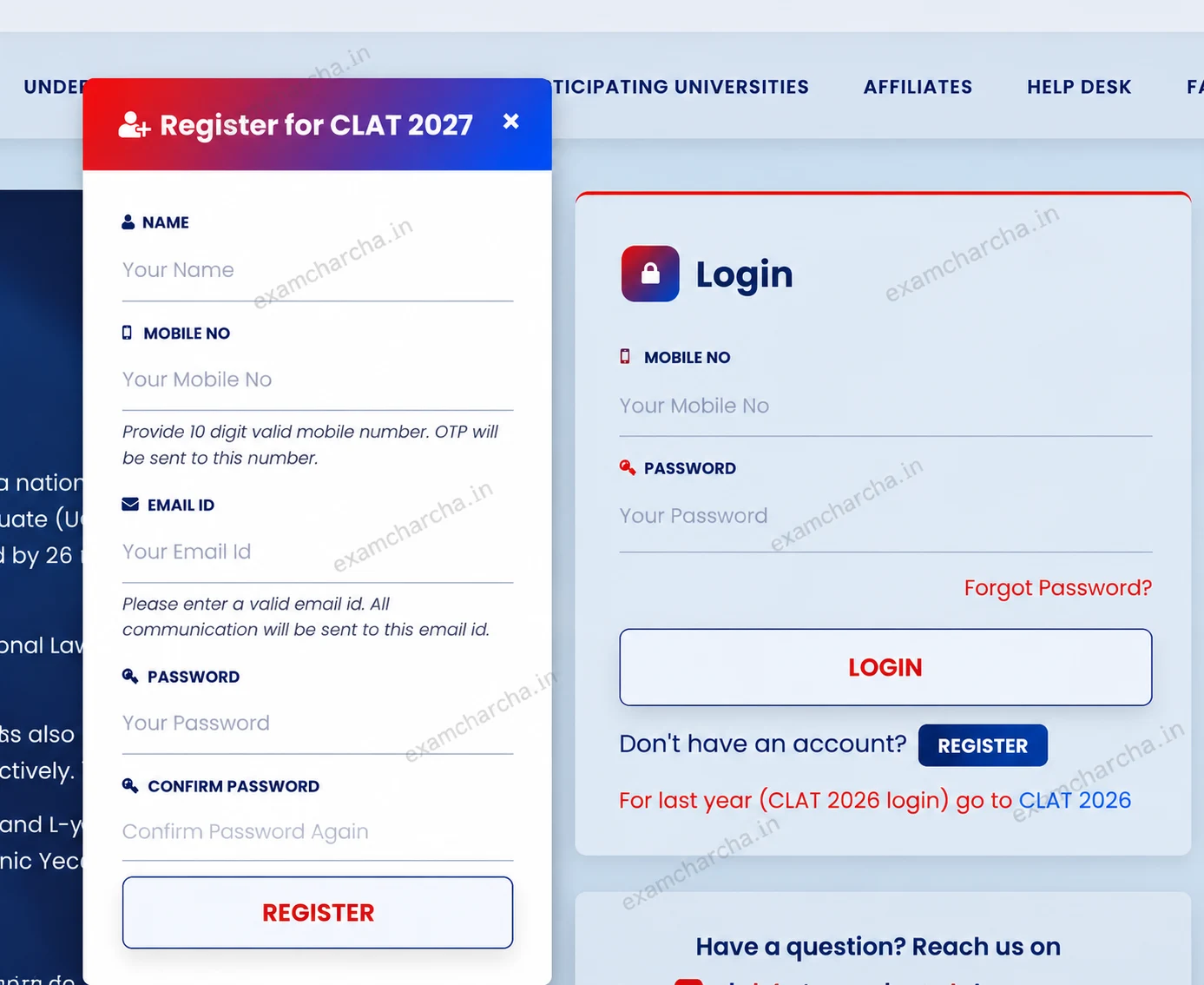 clat login section