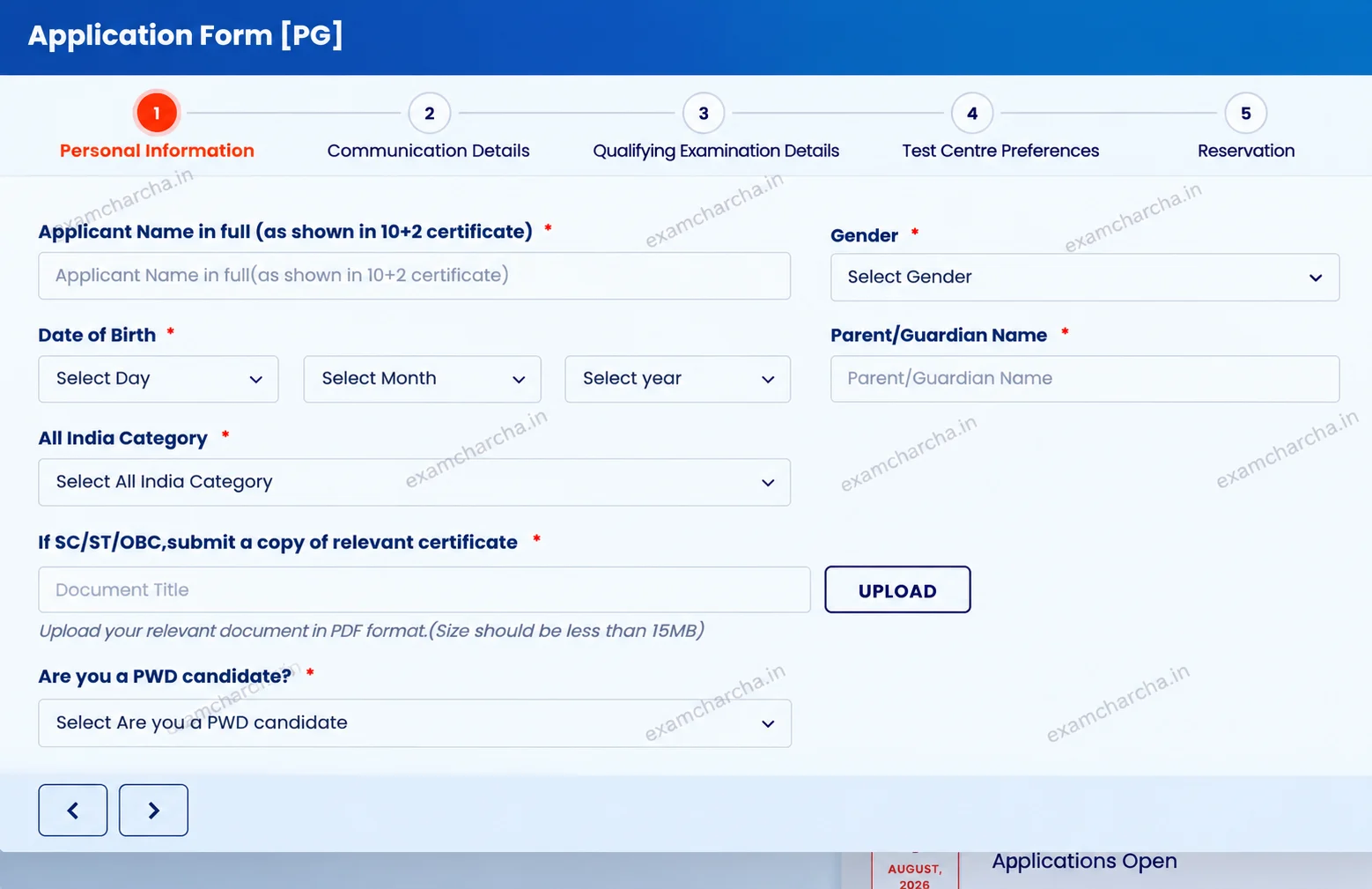clat personal details