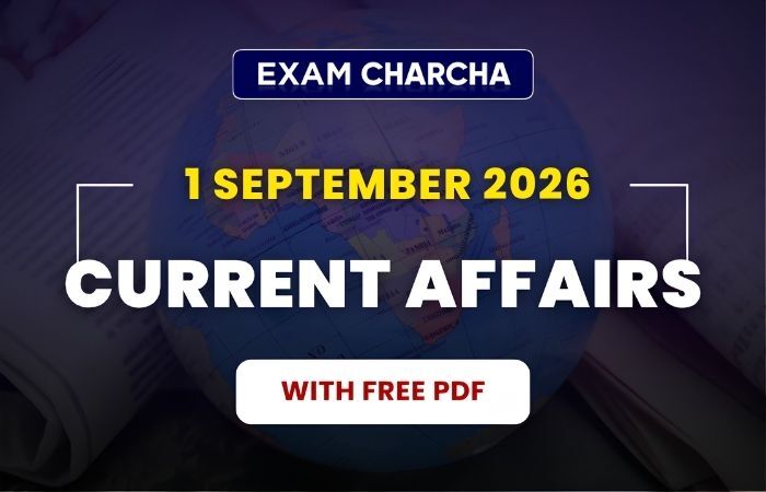September 1 Current Affairs 2026
